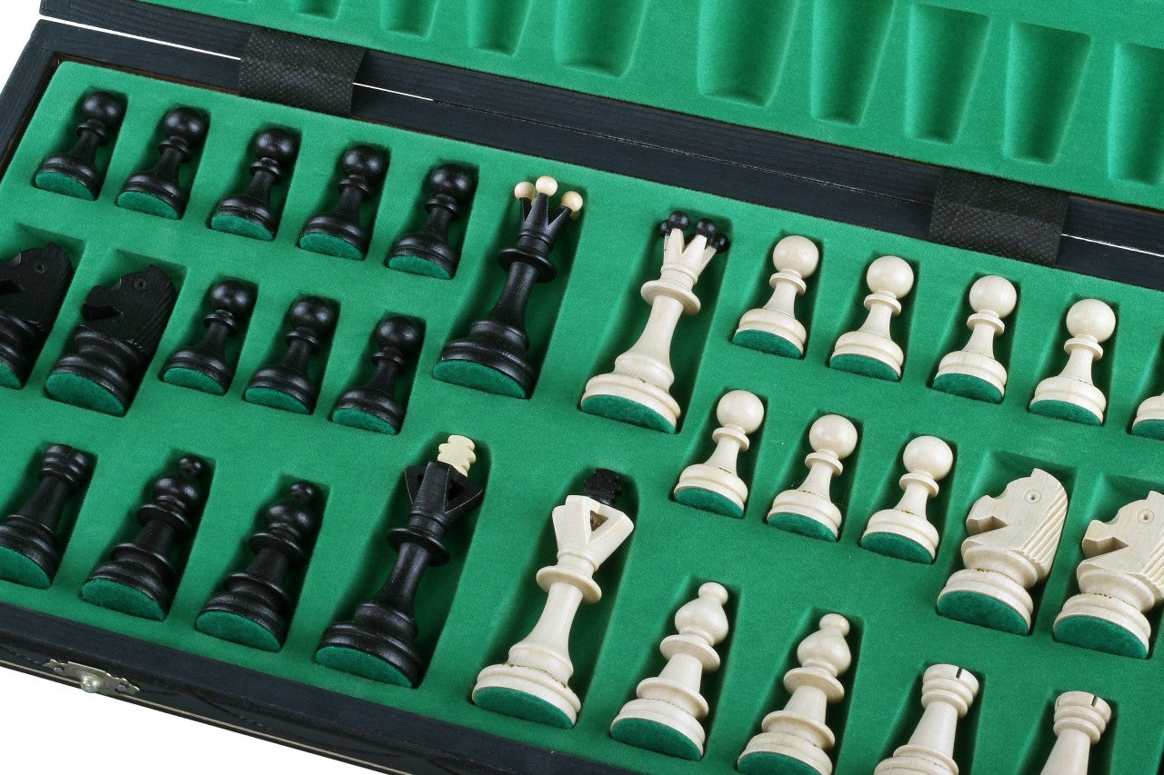 Jeu d'échecs SENATEUR Noir en bois de charme, de taille moyenne (41 x 41cm) - Ensemble Complet d'une nouvelle gamme - Jeu d'échecs SENATEUR Noir en bois de charme, de taille moyenne (41 x 41cm) - Ensemble Complet d'une nouvelle gamme