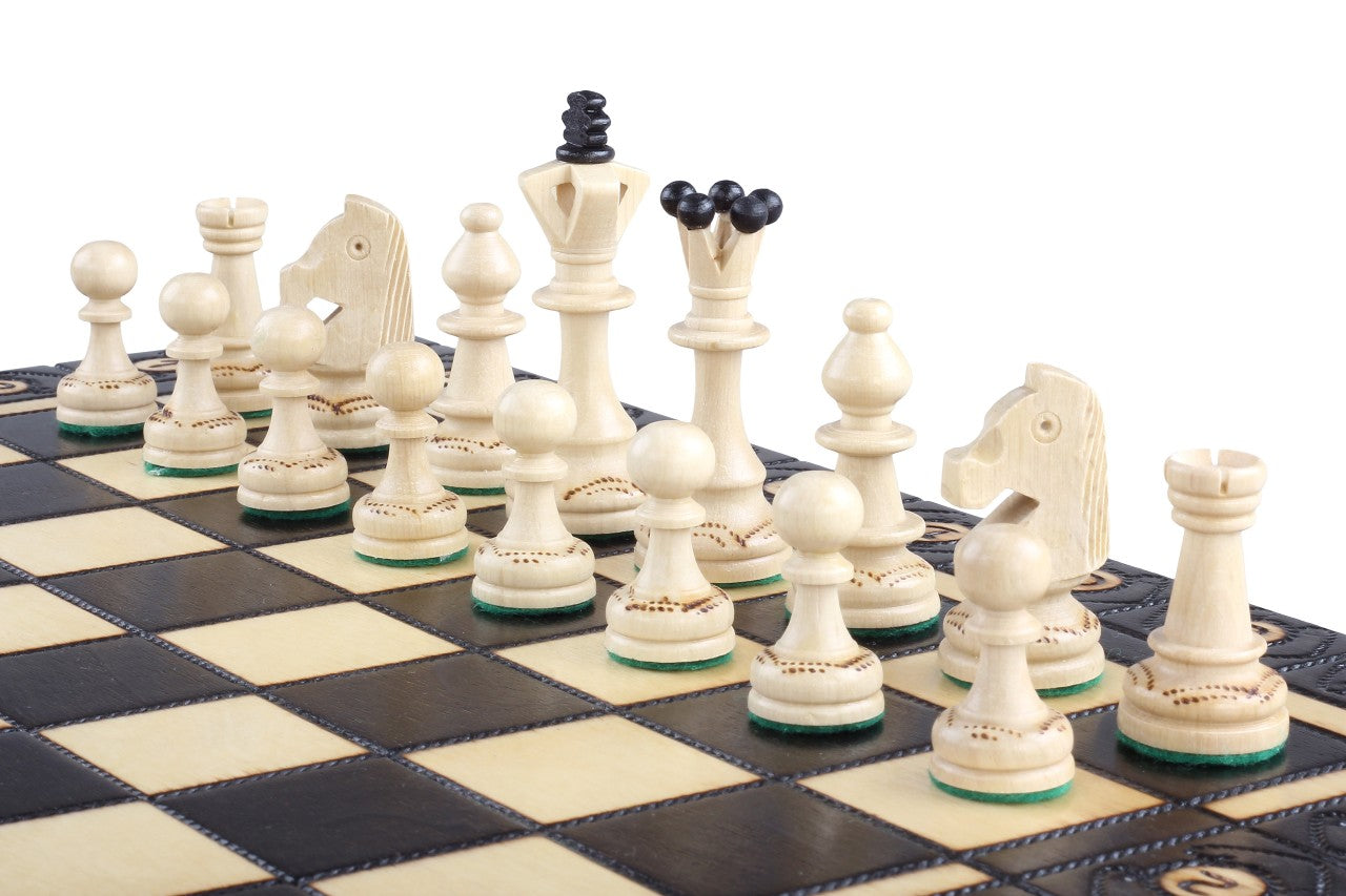 Jeu d'échecs SENATEUR Noir en bois de charme, de taille moyenne (41 x 41cm) - Ensemble Complet d'une nouvelle gamme - Jeu d'échecs SENATEUR Noir en bois de charme, de taille moyenne (41 x 41cm) - Ensemble Complet d'une nouvelle gamme