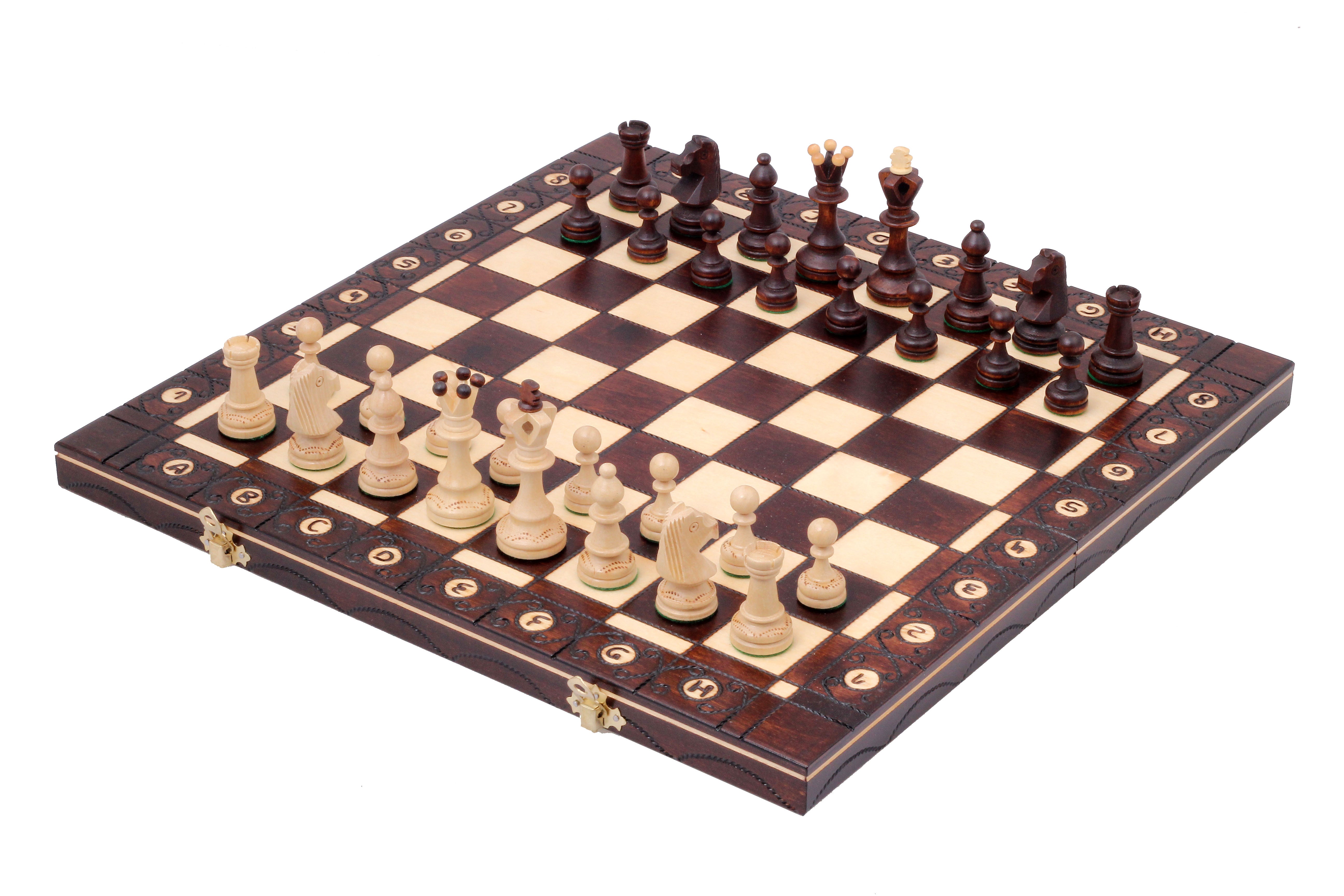 Jeu d'échecs SENATEUR en bois de charme, de taille moyenne (41 x 41cm) - Ensemble Complet d'une nouvelle gamme - Jeu d'échecs SENATEUR en bois de charme, de taille moyenne (41 x 41cm) - Ensemble Complet d'une nouvelle gamme