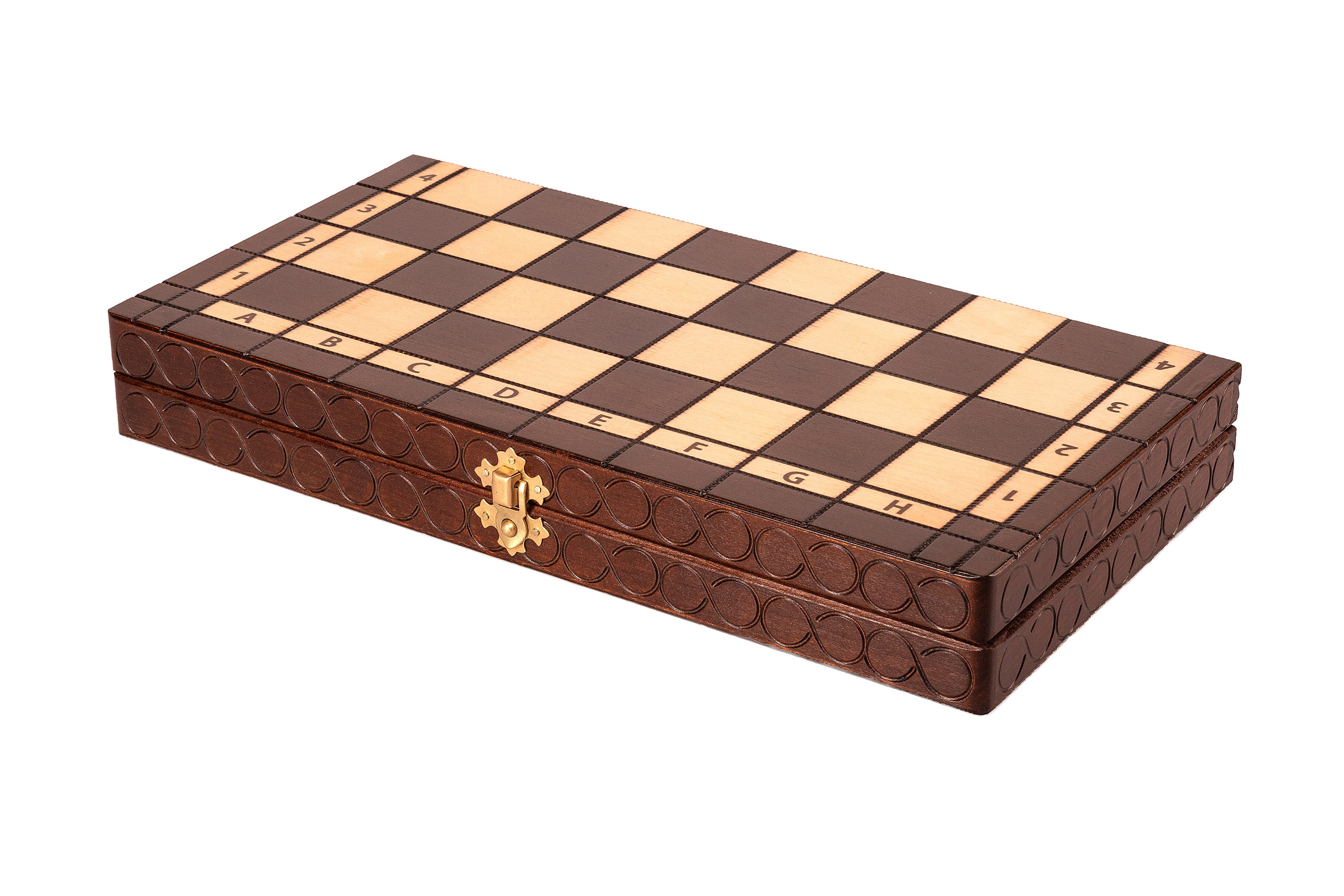 Jeu d'échecs PERLE Marron en bois de hêtre, de taille moyenne (36 x 36cm) - Ensemble Complet - Jeu d'échecs PERLE Marron en bois de hêtre, de taille moyenne (36 x 36cm) - Ensemble Complet