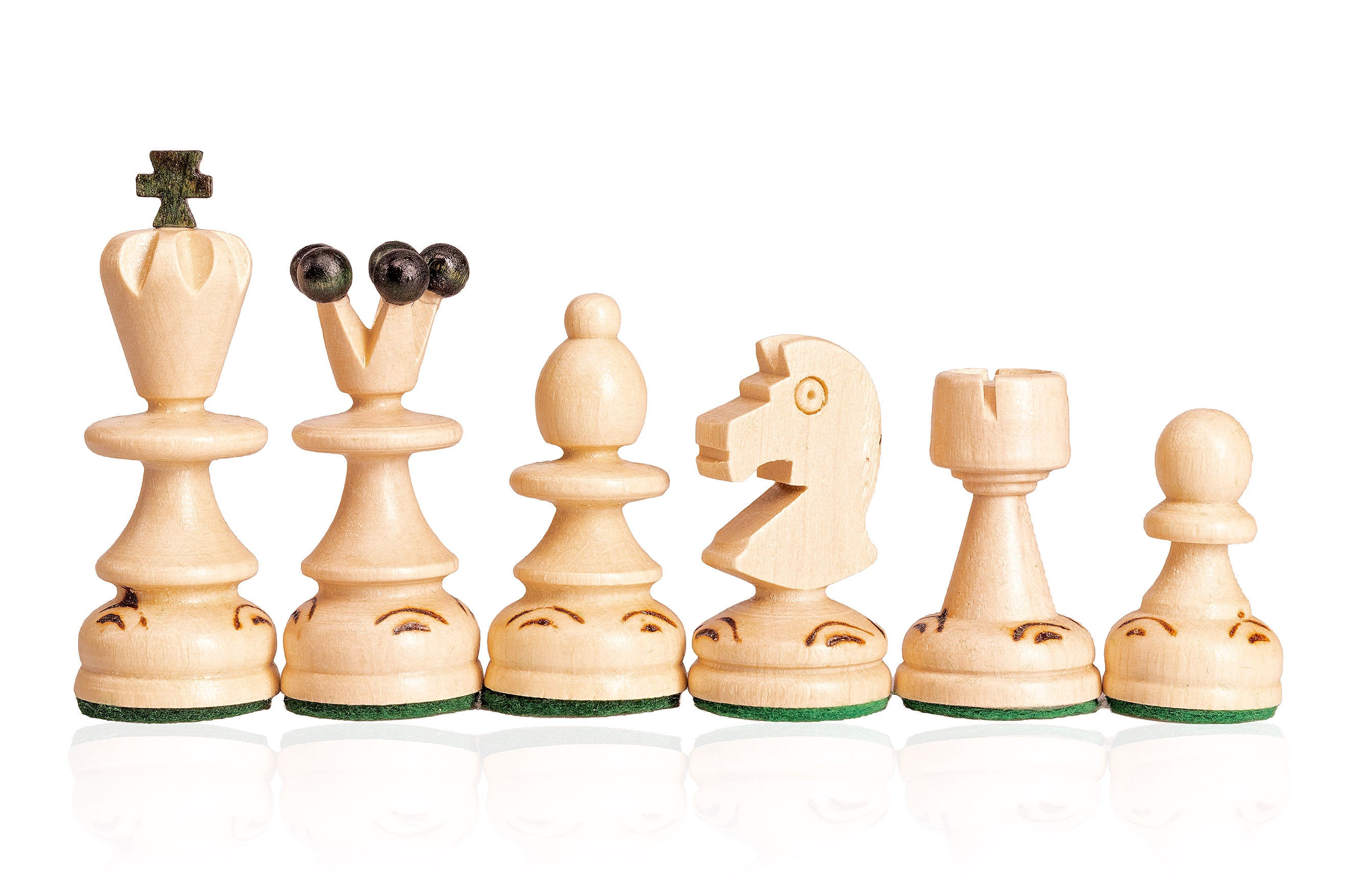 Jeu d'échecs PERLE Vert en bois de hêtre, de taille moyenne (36 x 36cm) - Ensemble Complet couleur verte - Jeu d'échecs PERLE Vert en bois de hêtre, de taille moyenne (36 x 36cm) - Ensemble Complet couleur verte