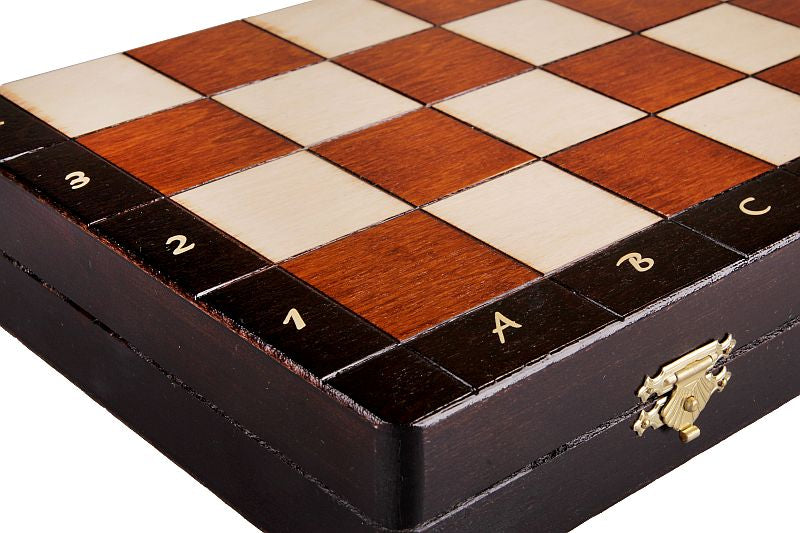 Jeu d'échecs MAGNETIQUE en bois de charme, pliant, de grande taille (35 x 35cm) - Ensemble Complet - Jeu d'échecs MAGNETIQUE en bois de charme, pliant, de grande taille (35 x 35cm) - Ensemble Complet