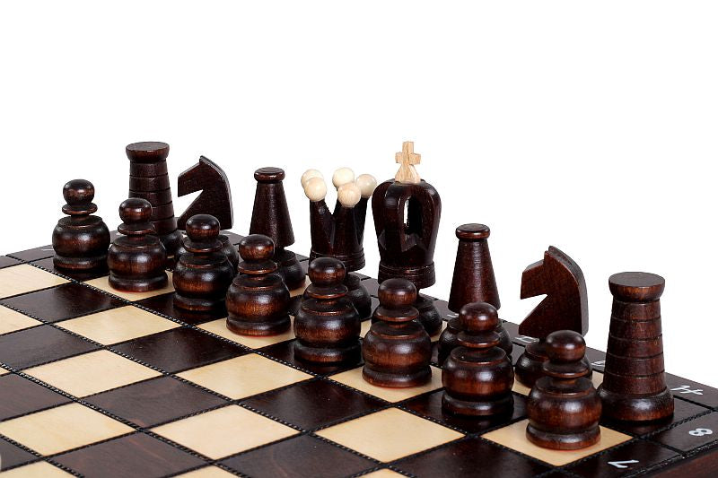 Jeu d'Echecs ROYAL MAXI en bois de charme et de hêtre, de taille moyenne (31 x 31cm) - Ensemble Complet (jeu de notre nouvelle gamme) - Jeu d'Echecs ROYAL MAXI en bois de charme et de hêtre, de taille moyenne (31 x 31cm) - Ensemble Complet (jeu de notre nouvelle gamme)