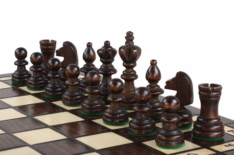 Jeu d'Echecs et de Dames Pliant en bois de cerisier, de petite taille (35 x 35cm) - Ensemble comprenant deux jeux pour deux joueurs - Jeu d'Echecs et de Dames Pliant en bois de cerisier, de petite taille (35 x 35cm) - Ensemble comprenant deux jeux pour deux joueurs