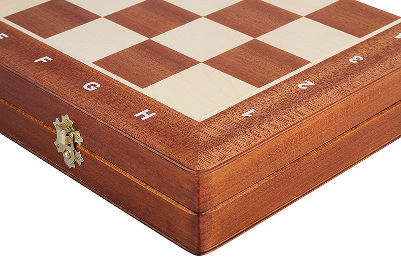 Jeu d'échecs de tournoi avec les pièces Zagreb en bois d'acacia et buis de taille 5 (48x48cm) - L'ensemble complet - Jeu d'échecs de tournoi avec les pièces Zagreb en bois d'acacia et buis de taille 5 (48x48cm) - L'ensemble complet