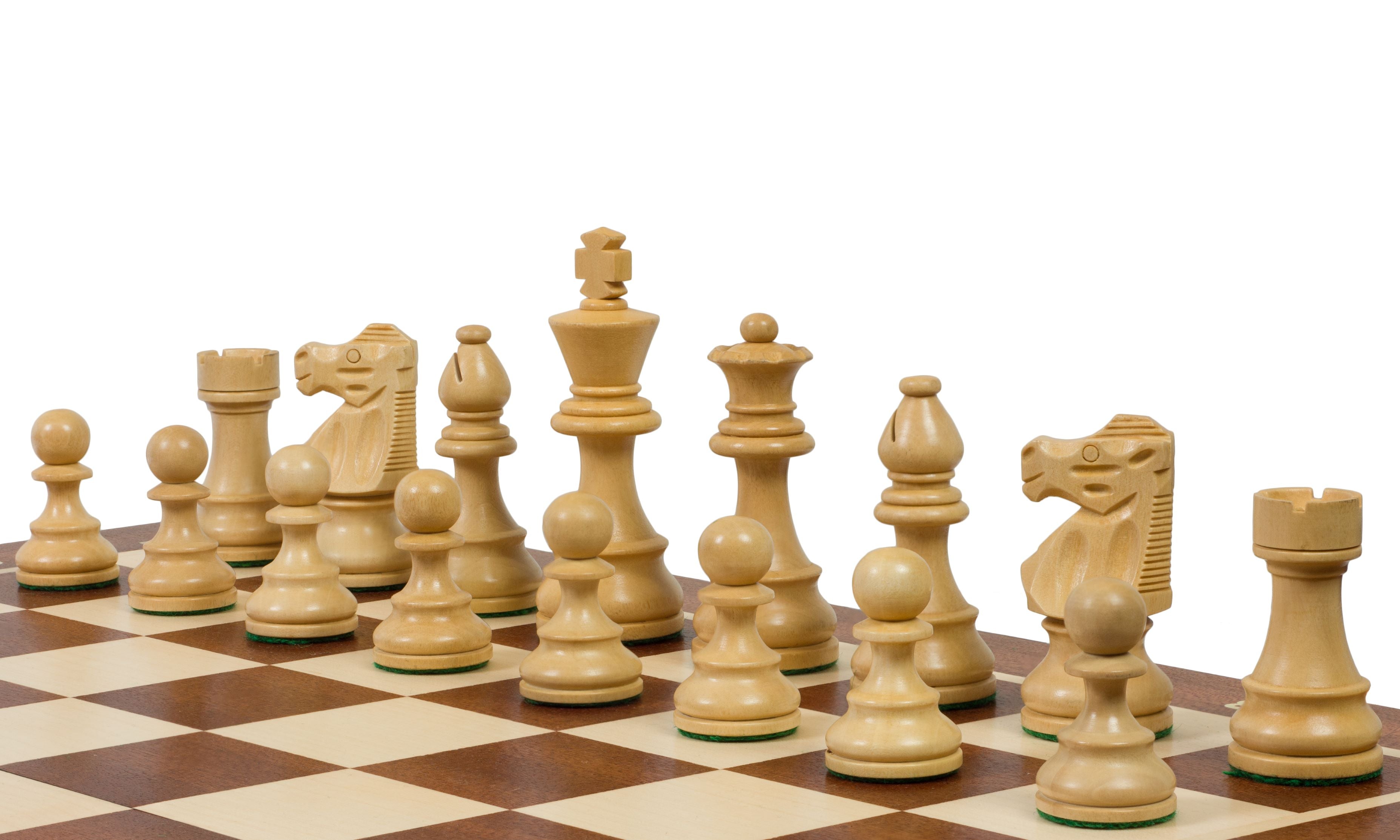 Jeu d'échecs de tournoi avec les pièces French Acacia de taille 6 (54x54cm) - L'ensemble complet - Jeu d'échecs de tournoi avec les pièces French Acacia de taille 6 (54x54cm) - L'ensemble complet