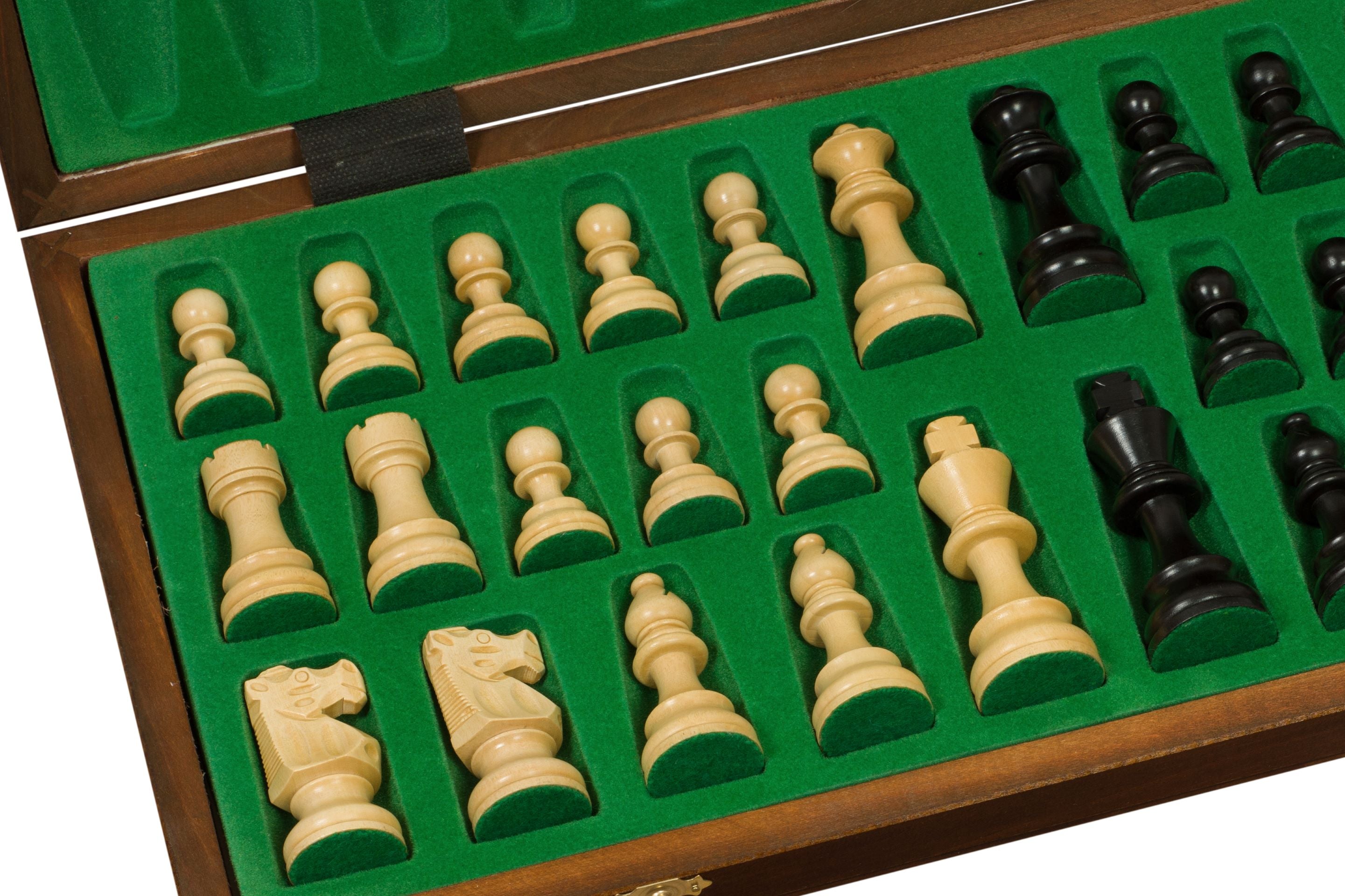 Jeu d'échecs de tournoi avec les pièces French Acacia de taille 6 (54x54cm) - L'ensemble complet - Jeu d'échecs de tournoi avec les pièces French Acacia de taille 6 (54x54cm) - L'ensemble complet