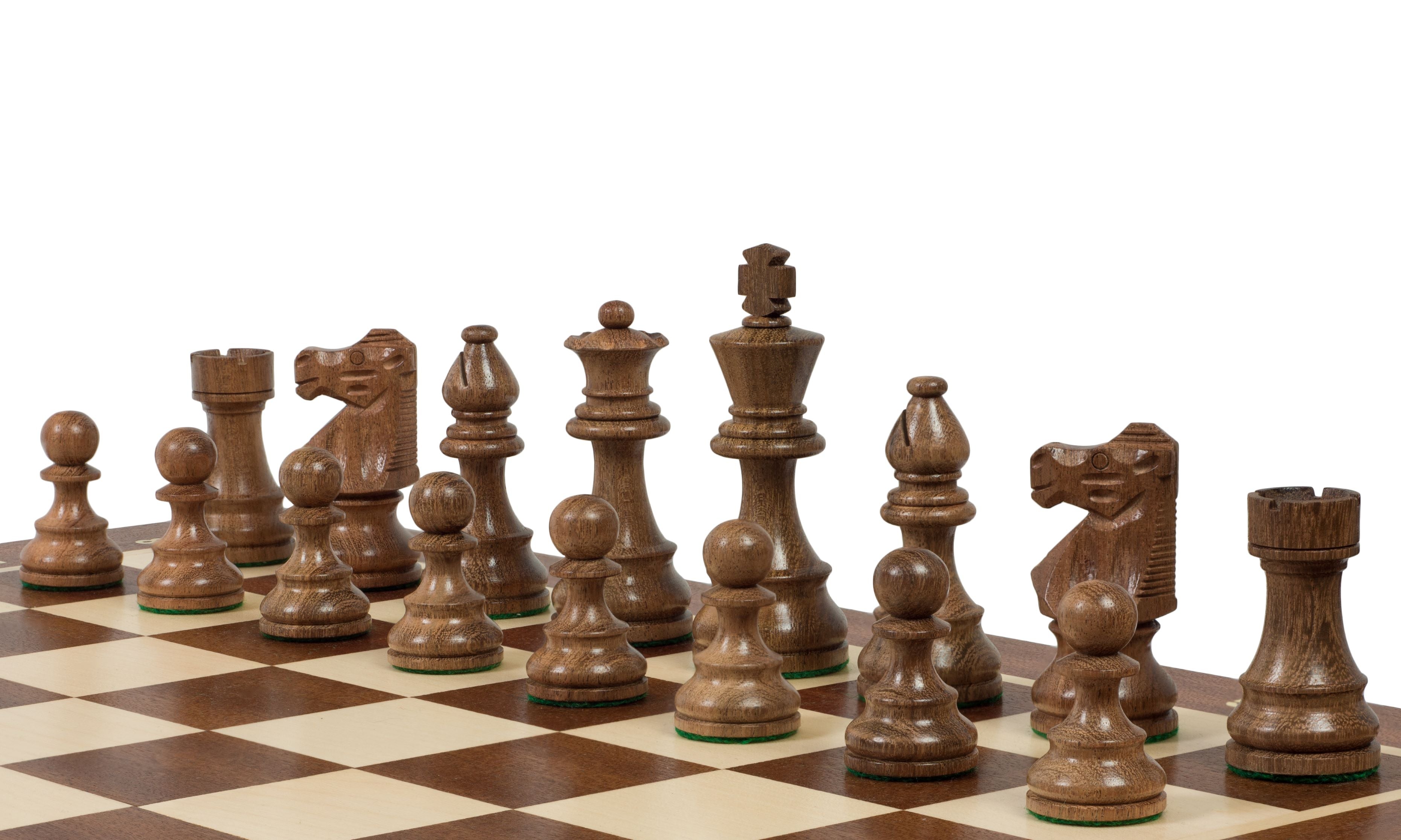 Jeu d'échecs de tournoi avec les pièces French Acacia de taille 6 (54x54cm) - L'ensemble complet - Jeu d'échecs de tournoi avec les pièces French Acacia de taille 6 (54x54cm) - L'ensemble complet