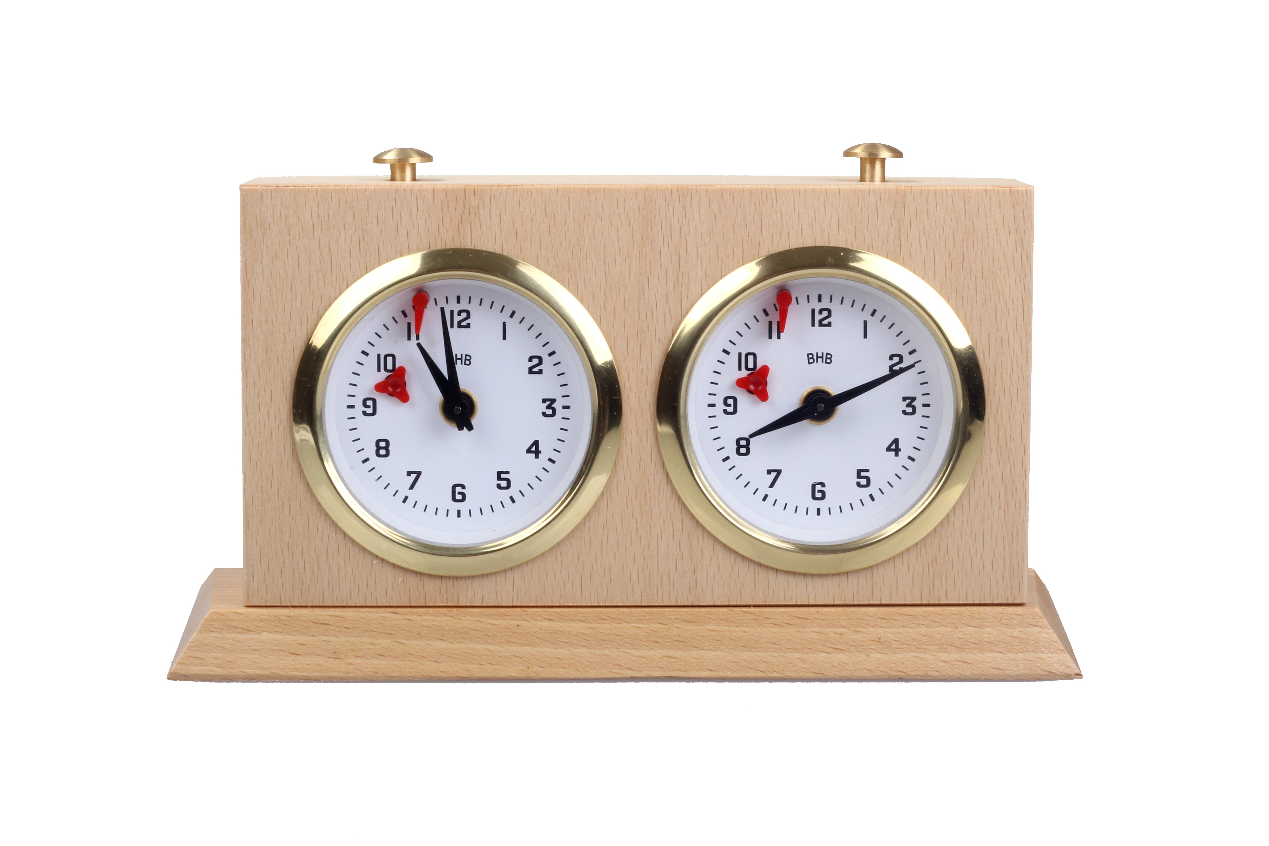 Pendule BHB en bois claire de petite taille avec un support - Pendule traditionnelle mécanique - Pendule BHB en bois claire de petite taille avec un support - Pendule traditionnelle mécanique