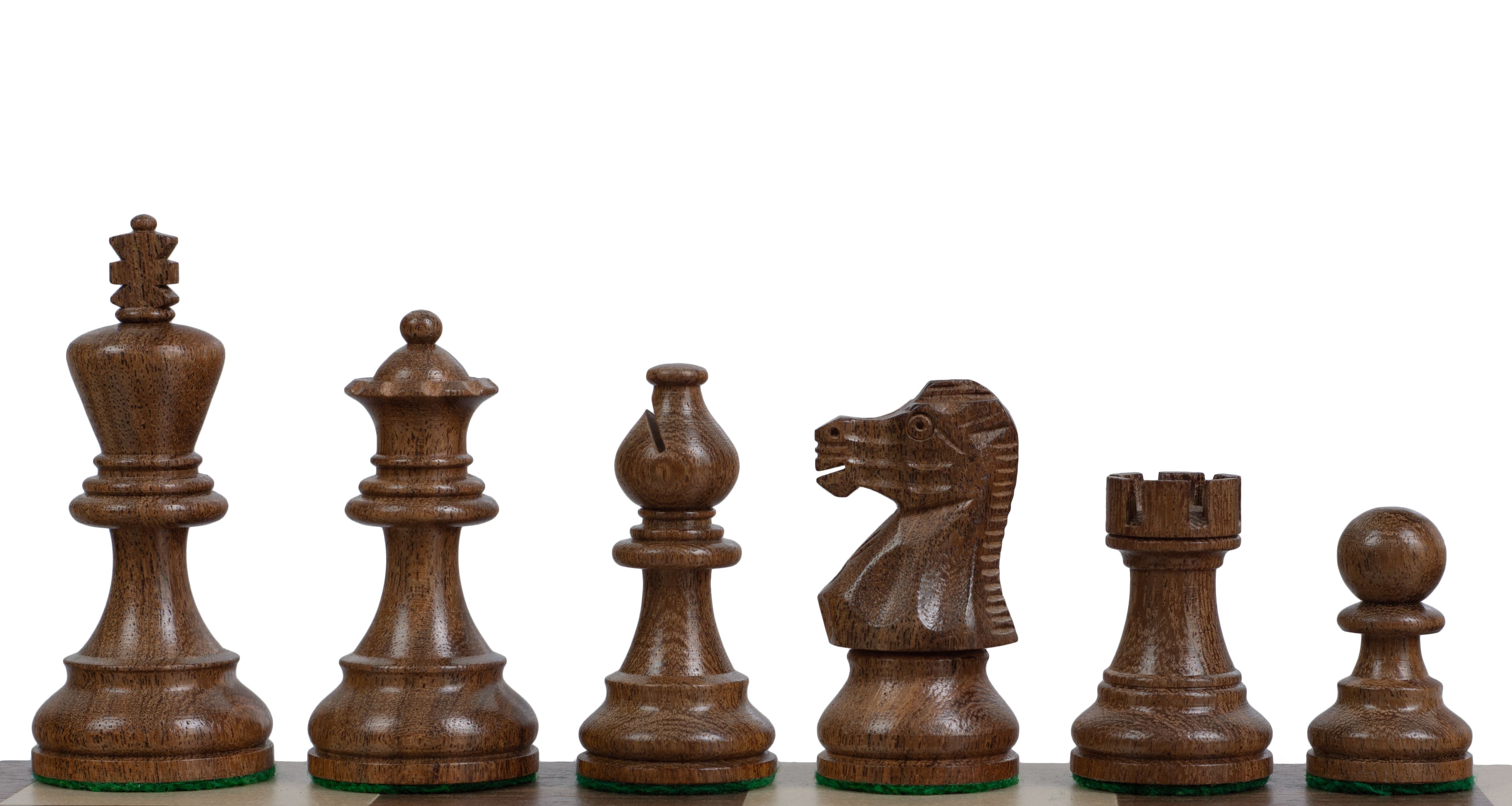 Jeu d'échecs de tournoi avec les pièces American Classic en bois d'acacia et buis de taille 4 (40x40cm) - L'ensemble complet - Jeu d'échecs de tournoi avec les pièces American Classic en bois d'acacia et buis de taille 4 (40x40cm) - L'ensemble complet