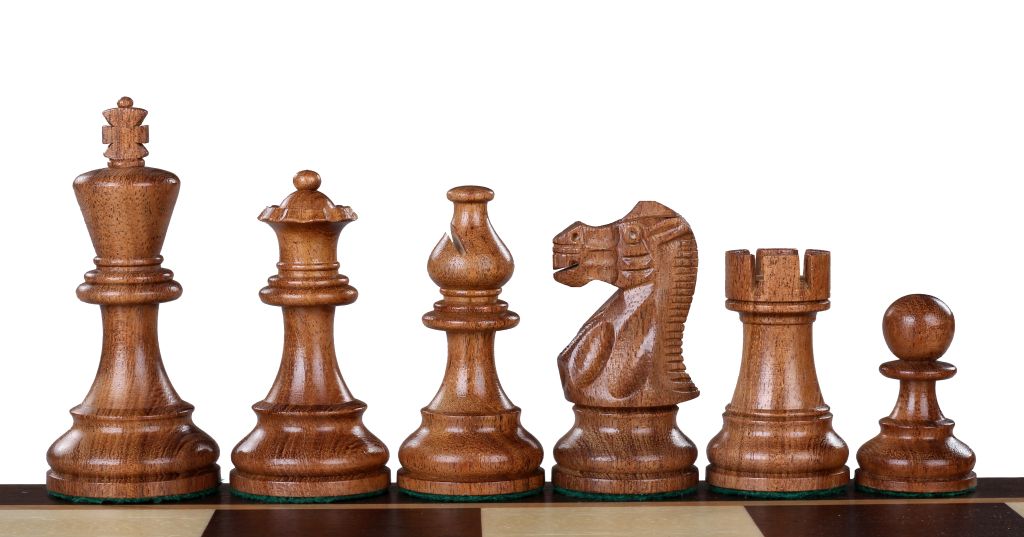 Pièces d'échecs Classic en bois d'acacia et de buis - Taille 3,75'' - Pièces d'échecs Classic en bois d'acacia et de buis - Taille 3,75''