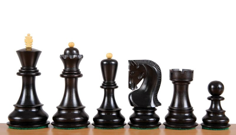 Pièces d'échecs Zagreb en bois de buis teinté et naturel - Taille 3,75'' - Pièces d'échecs Zagreb en bois de buis teinté et naturel - Taille 3,75''
