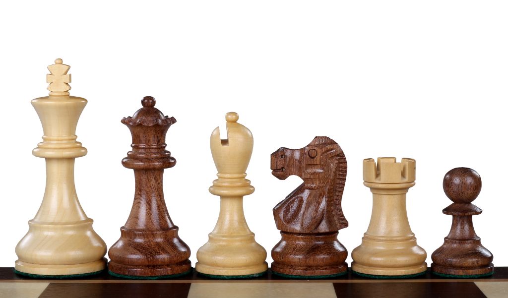 Pièces d'échecs Reykjavik en bois d'acacia et buis - Taille 3,75'' - Pièces d'échecs Reykjavik en bois d'acacia et buis - Taille 3,75''