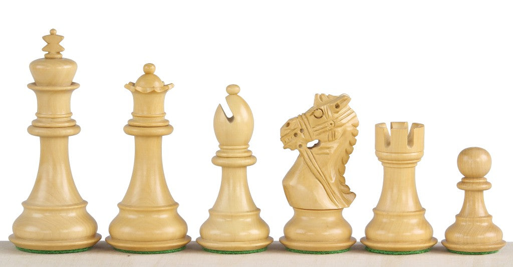 Pièces d'échecs King's Bridal en bois de buis foncé et naturel - Taille 3,75'' - Pièces d'échecs King's Bridal en bois de buis foncé et naturel - Taille 3,75''