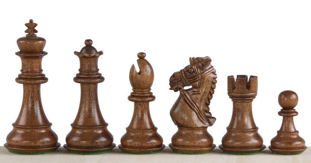 Pièces d'échecs King's Bridal en bois d'acacia et buis - Taille 3,75'' - Pièces d'échecs King's Bridal en bois d'acacia et buis - Taille 3,75''