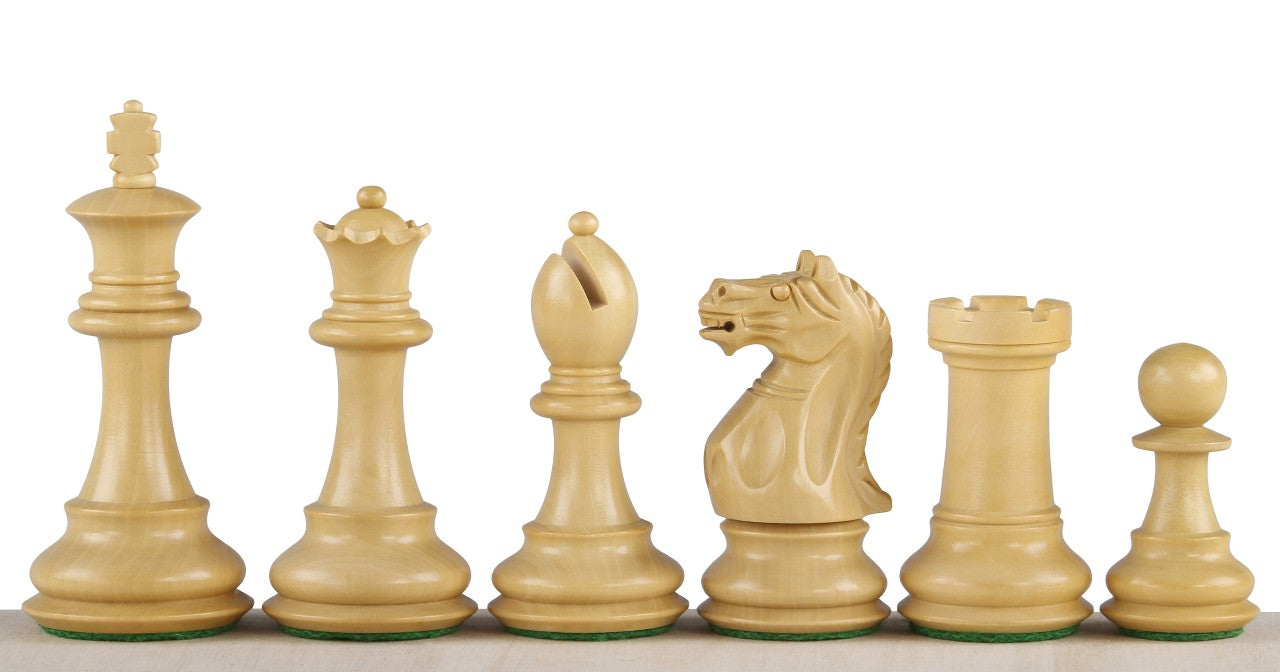 Pièces d'échecs Oxford en bois d'acacia et de buis - Taille 3,75'' - Pièces d'échecs Oxford en bois d'acacia et de buis - Taille 3,75''