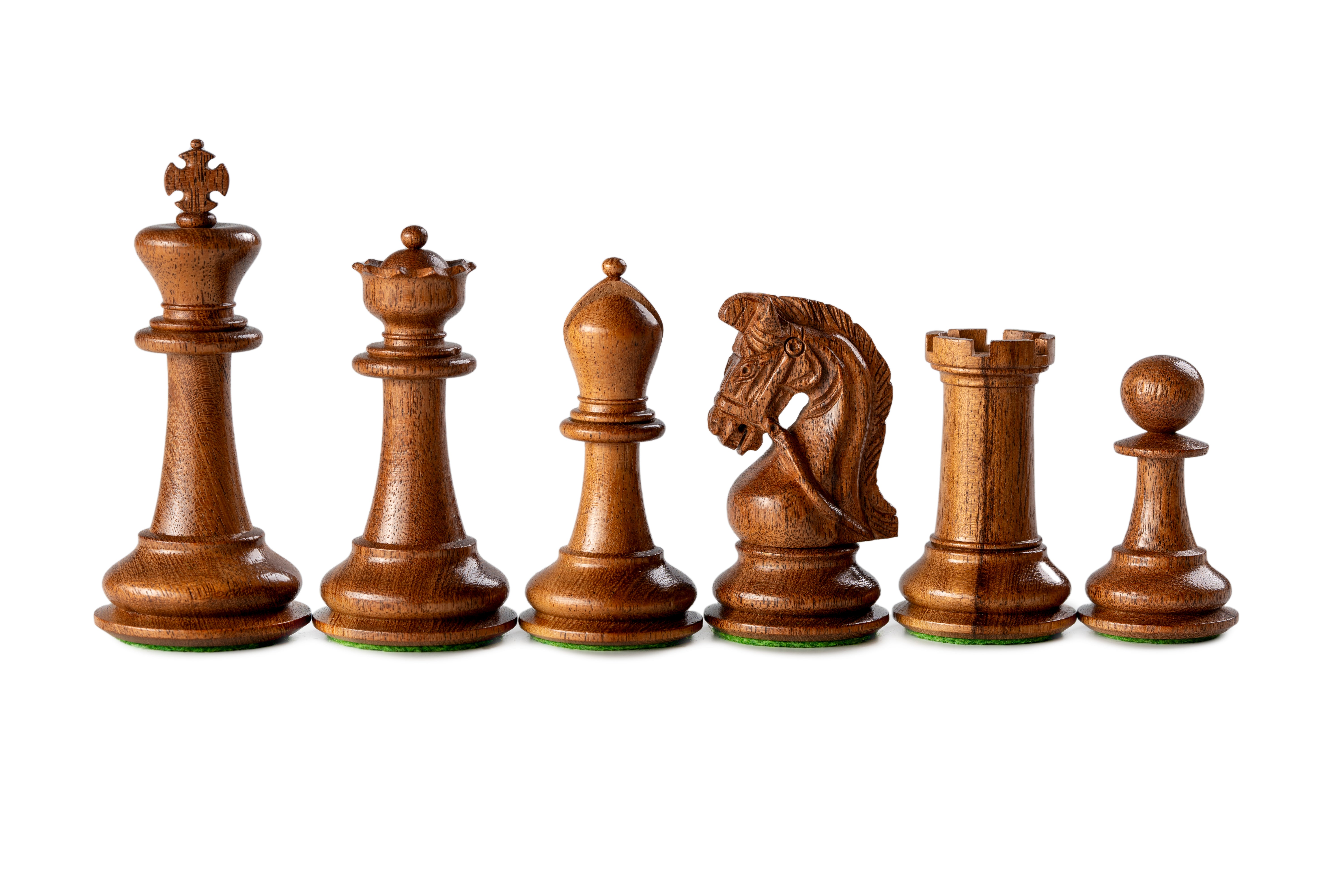 Pièces d'échecs Sultan en bois d'acacia et de buis - Taille 4,00'' - Pièces d'échecs Sultan en bois d'acacia et de buis - Taille 4,00''