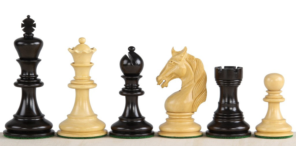 Pièces d'échecs Unicorn en bois d'ébène et de buis - Taille 4,25'' - Pièces d'échecs Unicorn en bois d'ébène et de buis - Taille 4,25''