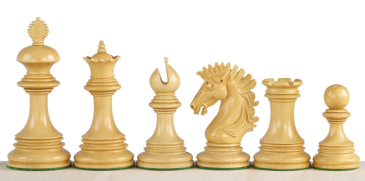 Pièces d'échecs Sunrise en bois d'ébène et de buis - Taille 4,25'' - Pièces d'échecs Sunrise en bois d'ébène et de buis - Taille 4,25''