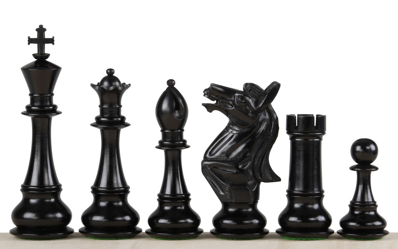 Pièces d'échecs NAPOLEON Ebony en bois d'ébène et de buis - Taille 6,00'' - Pièces d'échecs NAPOLEON Ebony en bois d'ébène et de buis - Taille 6,00''