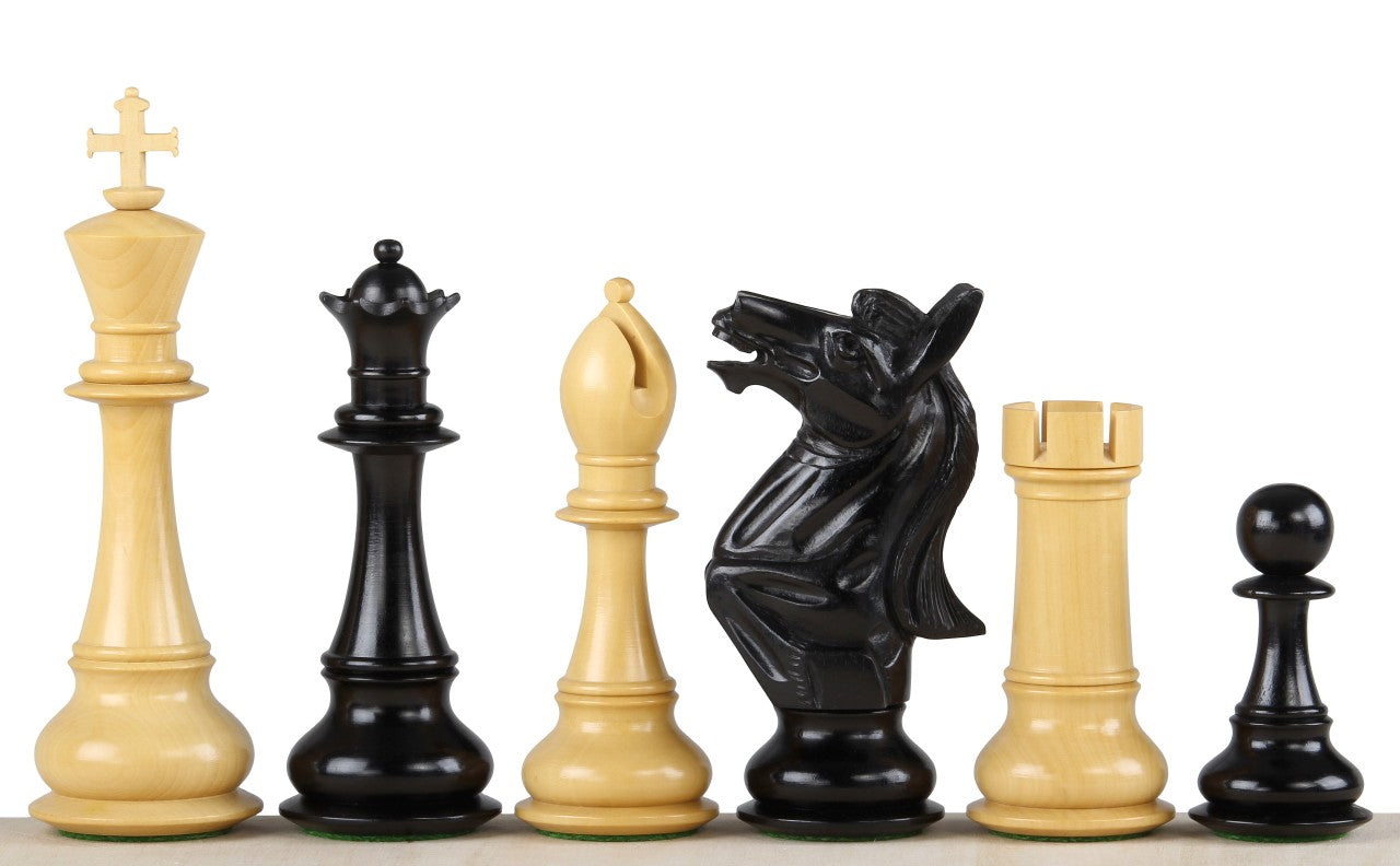 Pièces d'échecs NAPOLEON Ebony en bois d'ébène et de buis - Taille 6,00'' - Pièces d'échecs NAPOLEON Ebony en bois d'ébène et de buis - Taille 6,00''