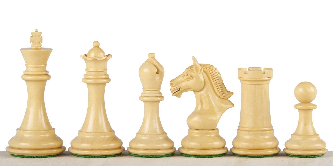 Pièces d'échecs Derby Redwood en bois de padouk et buis - Taille 4,00'' - Pièces d'échecs Derby Redwood en bois de padouk et buis - Taille 4,00''
