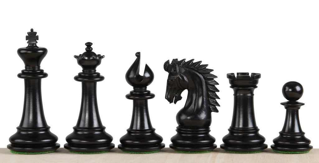 Pièces d'échecs Sheikh Ebonized en bois de buis teinté et naturel - Taille 3,75'' - Pièces d'échecs Sheikh Ebonized en bois de buis teinté et naturel - Taille 3,75''