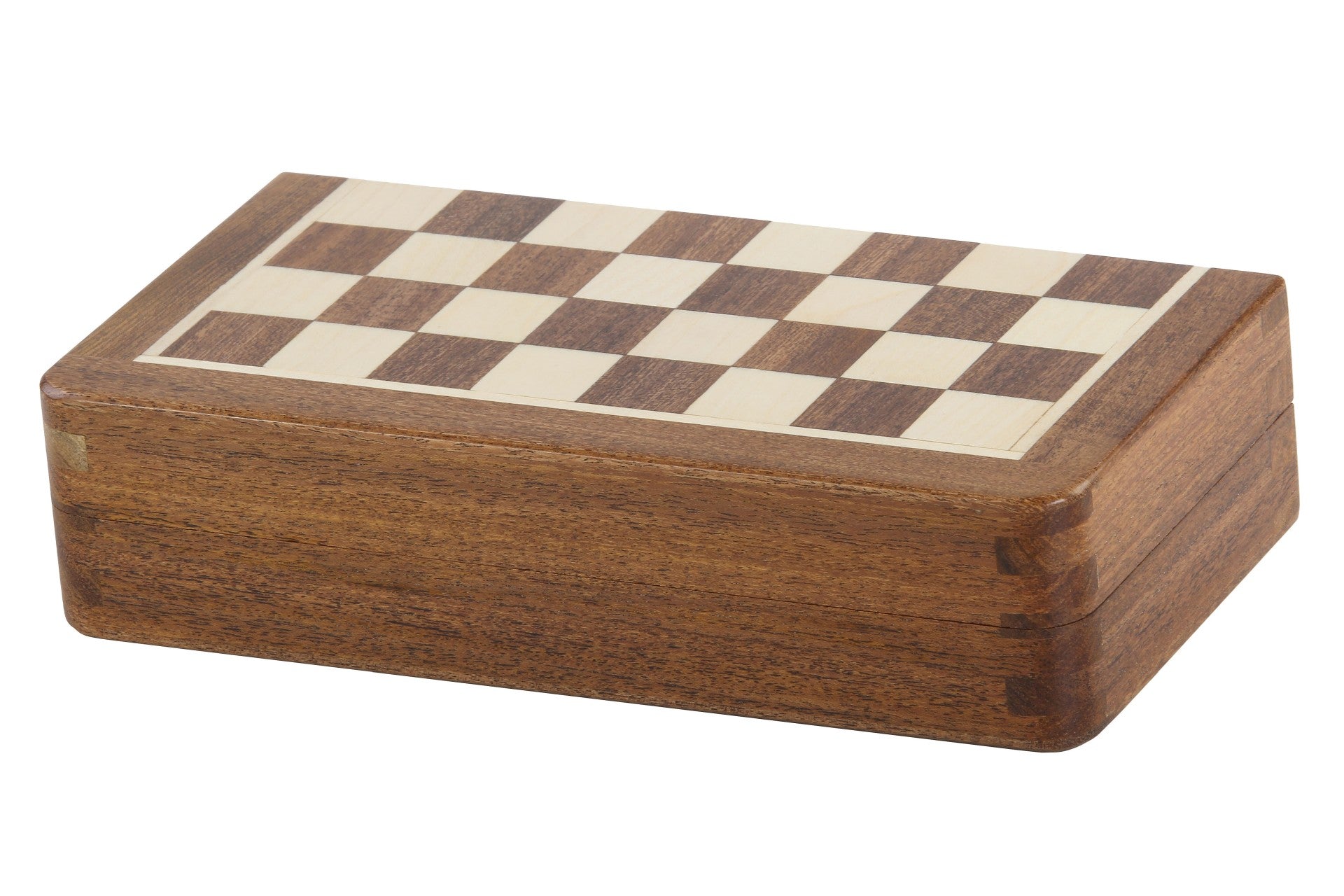 Jeu d'échecs Magnétique Pliant en bois d'acacia et buis de petite taille (18x18cm) - Jeu d'échecs Magnétique Pliant en bois d'acacia et buis de petite taille (18x18cm)