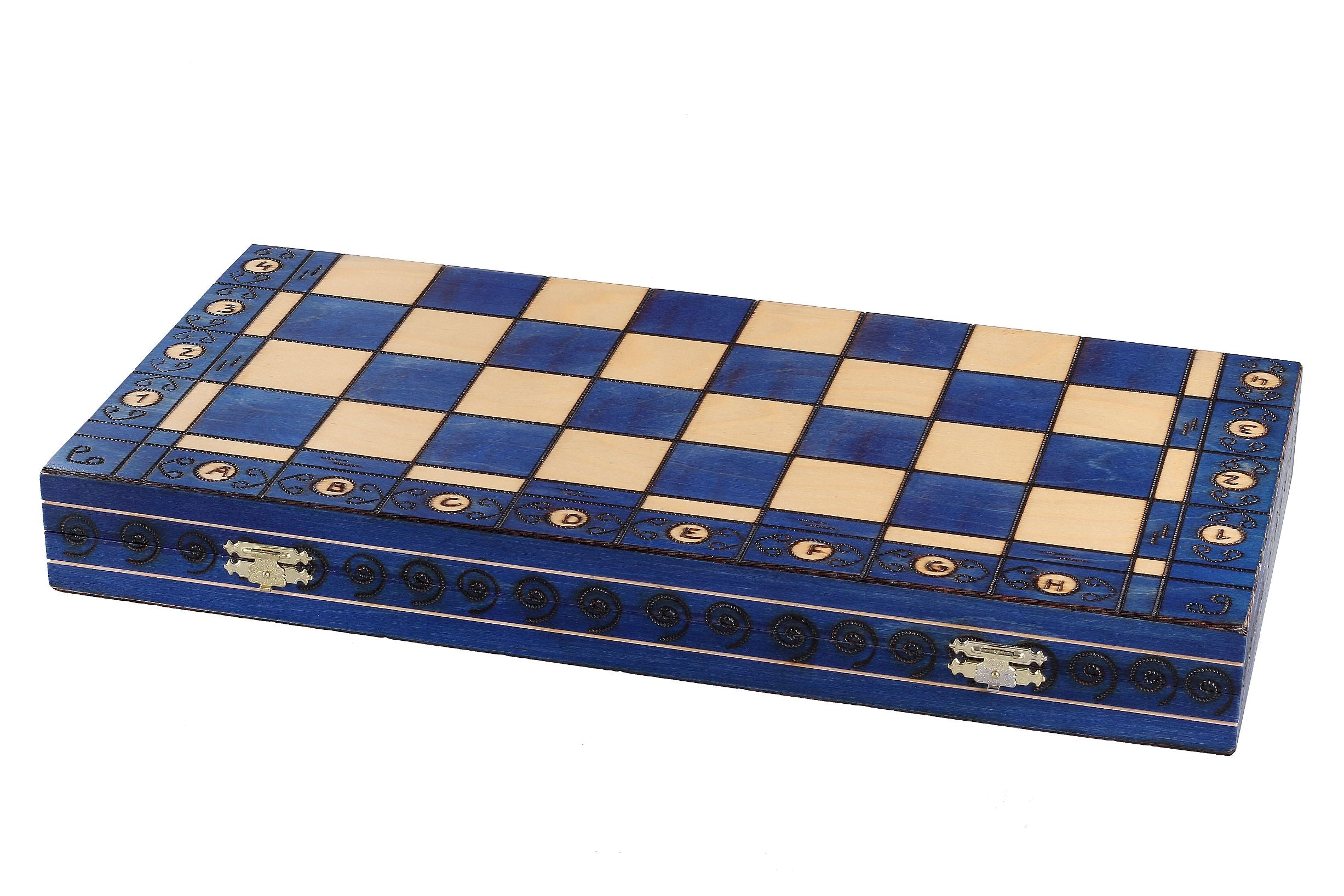 AMBASSADOR Blue Échecs New Line (55x55cm) couleur bleu - l'Ensemble complet - AMBASSADOR Blue Échecs New Line (55x55cm) couleur bleu - l'Ensemble complet