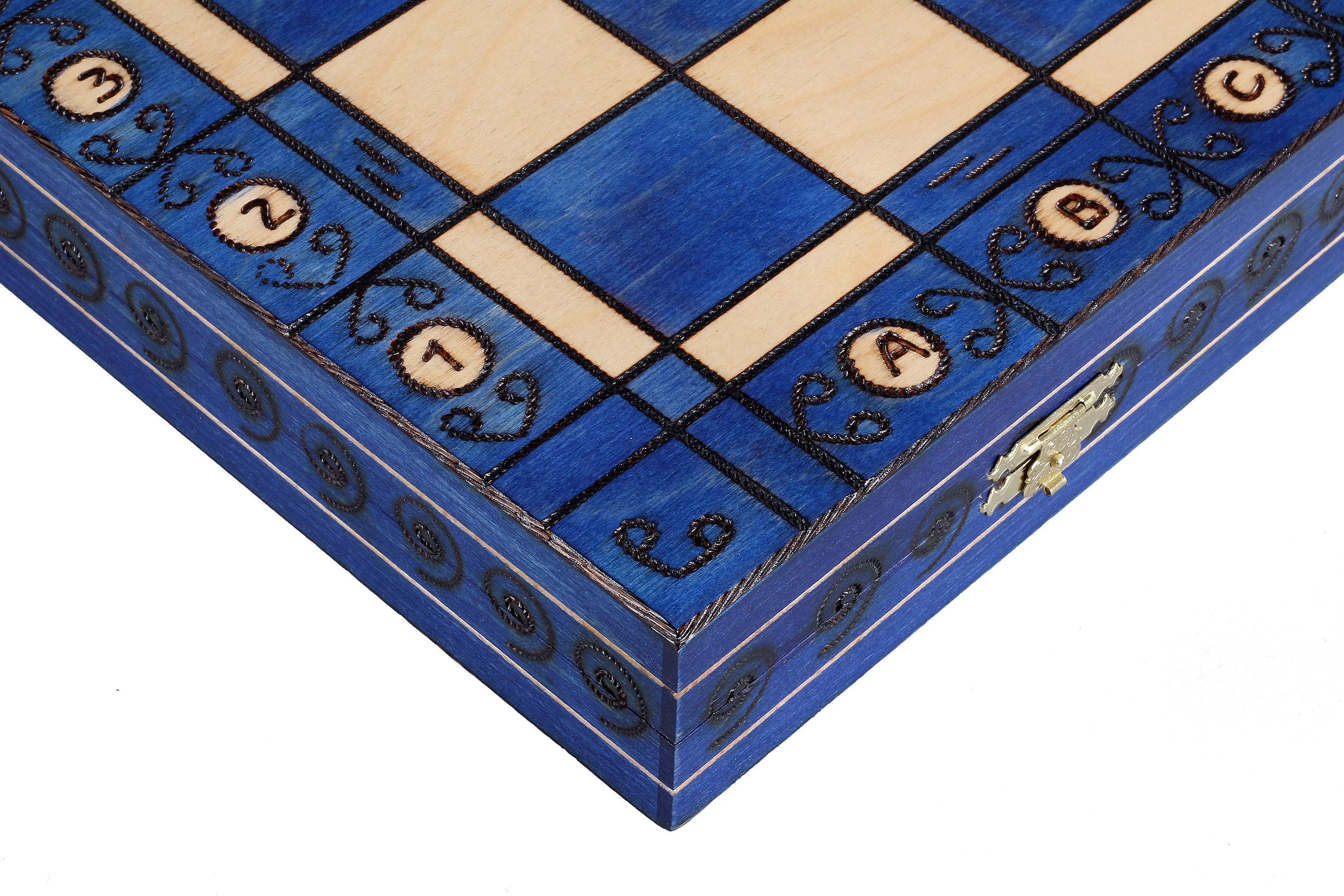 AMBASSADOR Blue Échecs New Line (55x55cm) couleur bleu - l'Ensemble complet - AMBASSADOR Blue Échecs New Line (55x55cm) couleur bleu - l'Ensemble complet