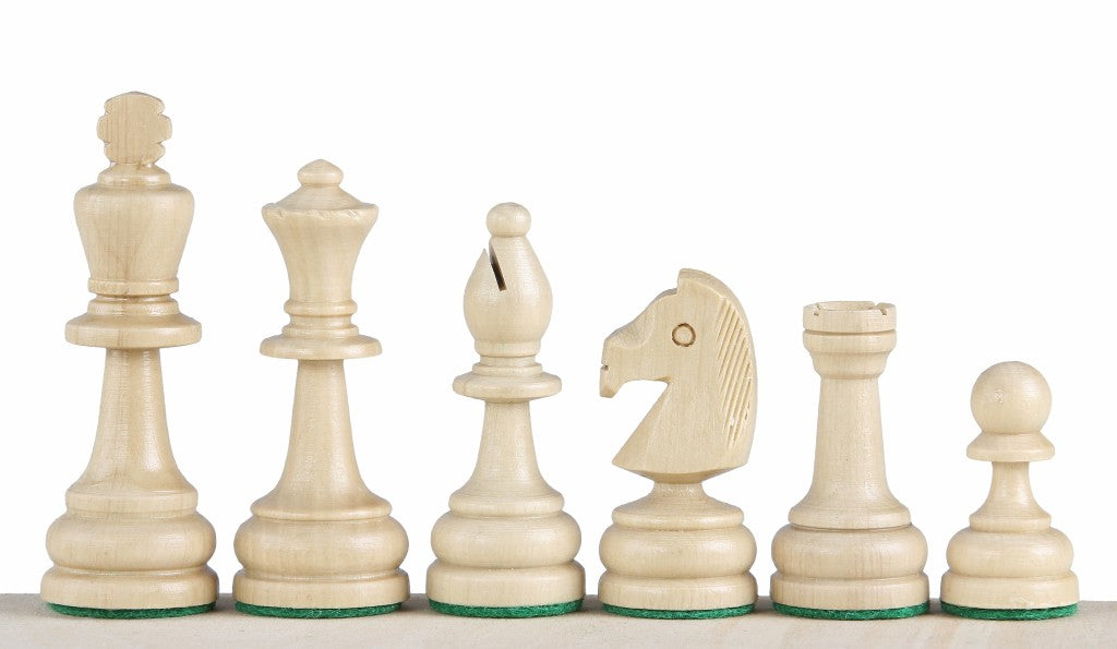 Les pièces d'échecs en bois STAUNTON de taille 4 dans un poly-sac - Les pièces d'échecs en bois STAUNTON de taille 4 dans un poly-sac
