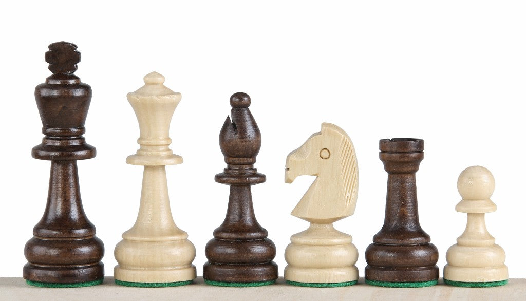 Les pièces d'échecs en bois STAUNTON de taille 4 dans un poly-sac - Les pièces d'échecs en bois STAUNTON de taille 4 dans un poly-sac
