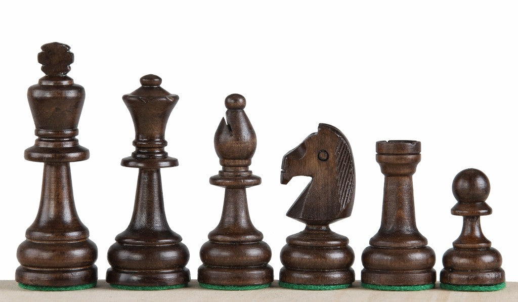 Les pièces d'échecs en bois STAUNTON de taille 4 dans un poly-sac - Les pièces d'échecs en bois STAUNTON de taille 4 dans un poly-sac
