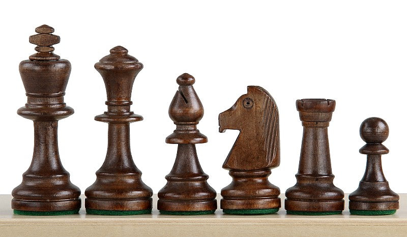 Les pièces d'échecs en bois STAUNTON de taille 5 dans un poly-sac - Les pièces d'échecs en bois STAUNTON de taille 5 dans un poly-sac