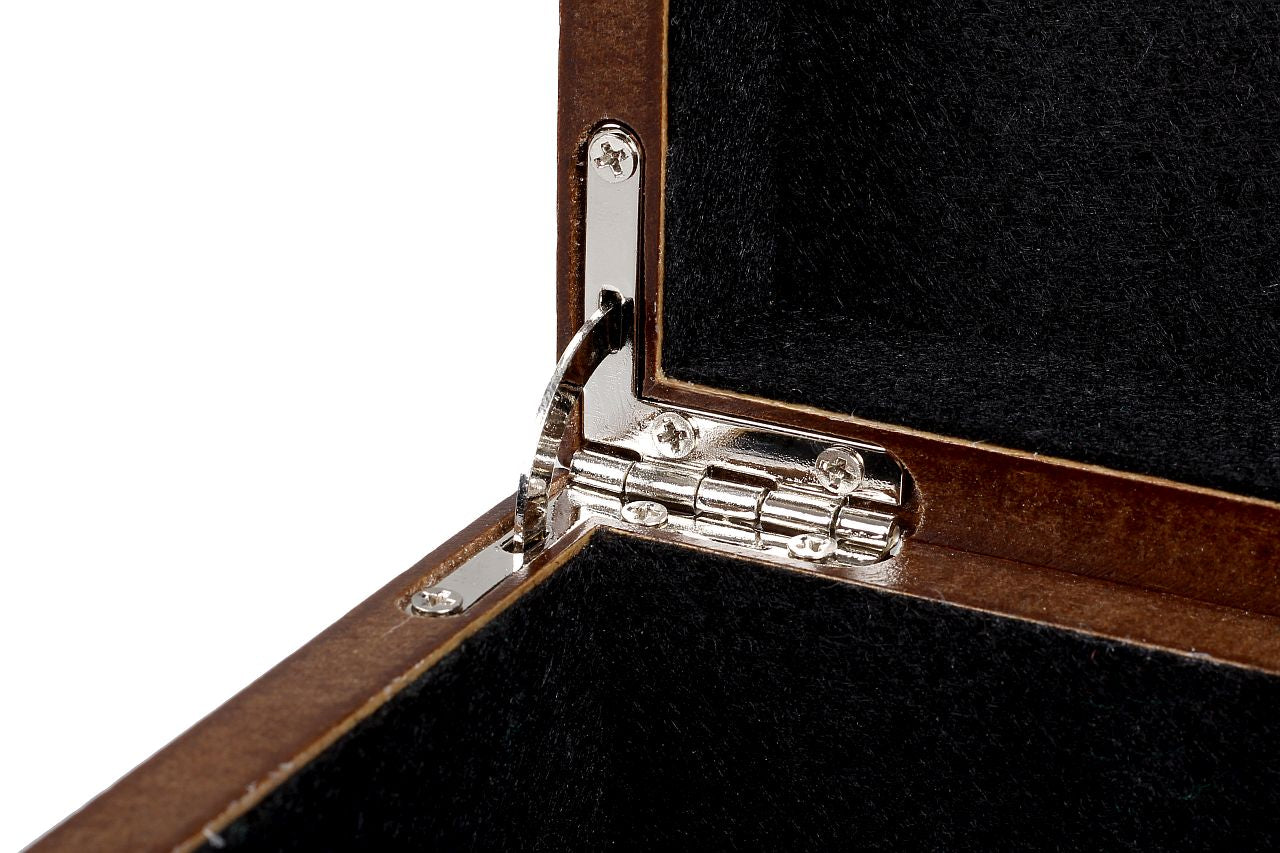 Boîte de rangement Luxe en bois de noyer pour pièces d'échecs de taille 4,00'' - Boîte de rangement Luxe en bois de noyer pour pièces d'échecs de taille 4,00''