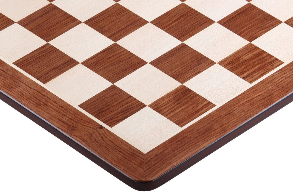 Échiquier en marqueterie de bois de padouk et érable + Pièces d'échecs Timeless Ebonized - Ensemble de taille 6 - Échiquier en marqueterie de bois de padouk et érable + Pièces d'échecs Timeless Ebonized - Ensemble de taille 6