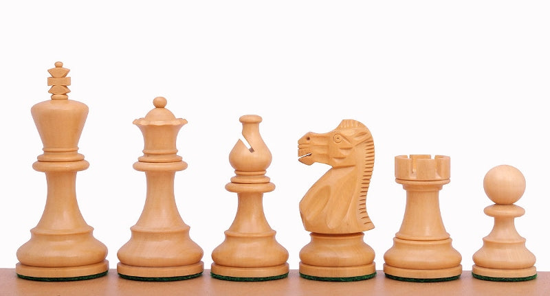 Pièces d'échecs Classic en bois de buis teinté et naturel - Taille 3,50'' - Pièces d'échecs Classic en bois de buis teinté et naturel - Taille 3,50''