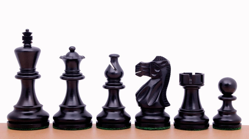 Pièces d'échecs Classic en bois de buis teinté et naturel - Taille 3,75'' - Pièces d'échecs Classic en bois de buis teinté et naturel - Taille 3,75''