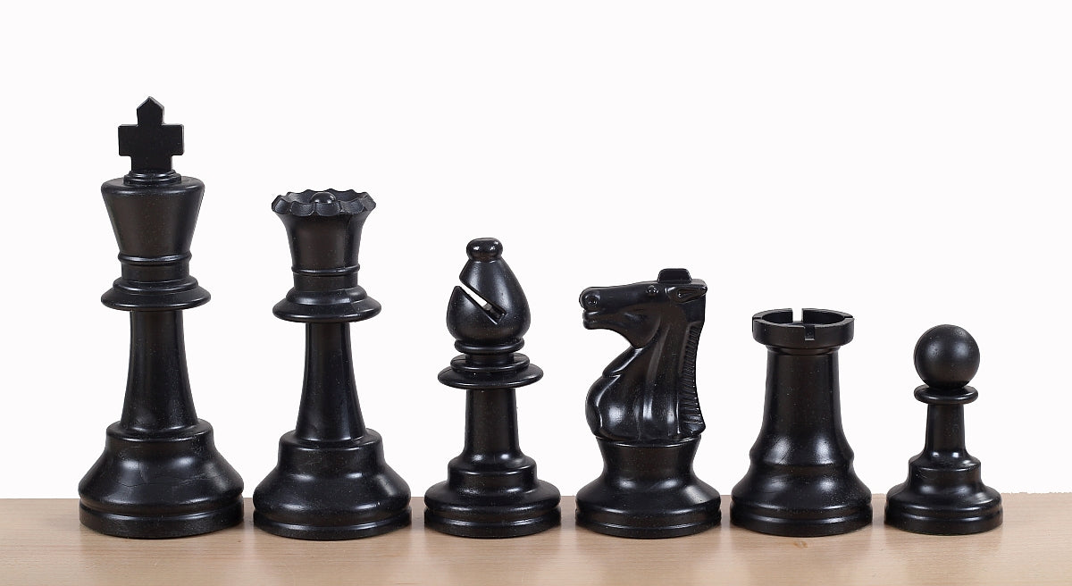 Pièces d'échecs plastique feutrées de taille 6 - Pièces d'échecs plastique feutrées de taille 6