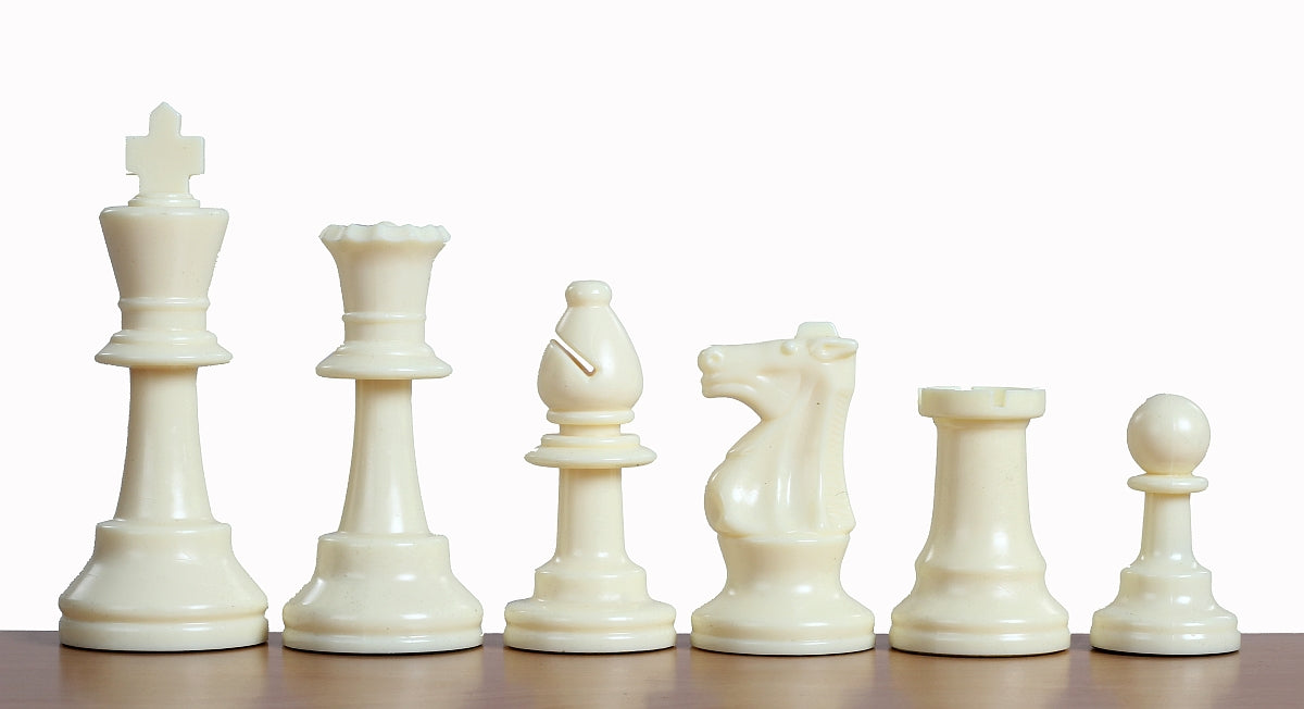Pièces d'échecs plastique feutrées de taille 6 - Pièces d'échecs plastique feutrées de taille 6