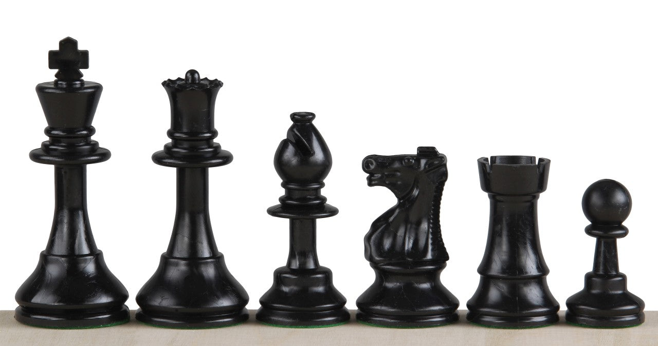 Pièces d'échecs plastique feutrées - pièces blanches et crème de taille 6 - Pièces d'échecs plastique feutrées - pièces blanches et crème de taille 6