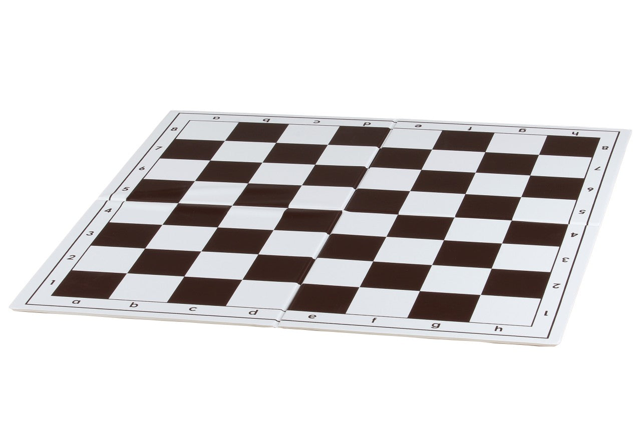 Échiquier plastique pliant en 4, marron/blanc - échiquier de tournoi de taille 6 - Échiquier plastique pliant en 4, marron/blanc - échiquier de tournoi de taille 6
