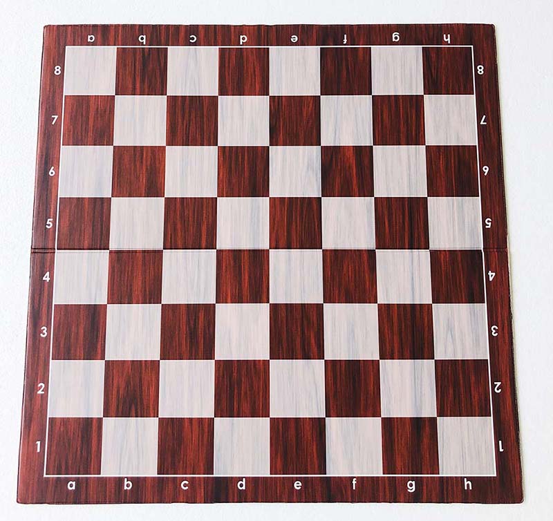 Échiquier plastique pliant en 2, imitation bois - échiquier de tournoi de taille 6 - Échiquier plastique pliant en 2, imitation bois - échiquier de tournoi de taille 6