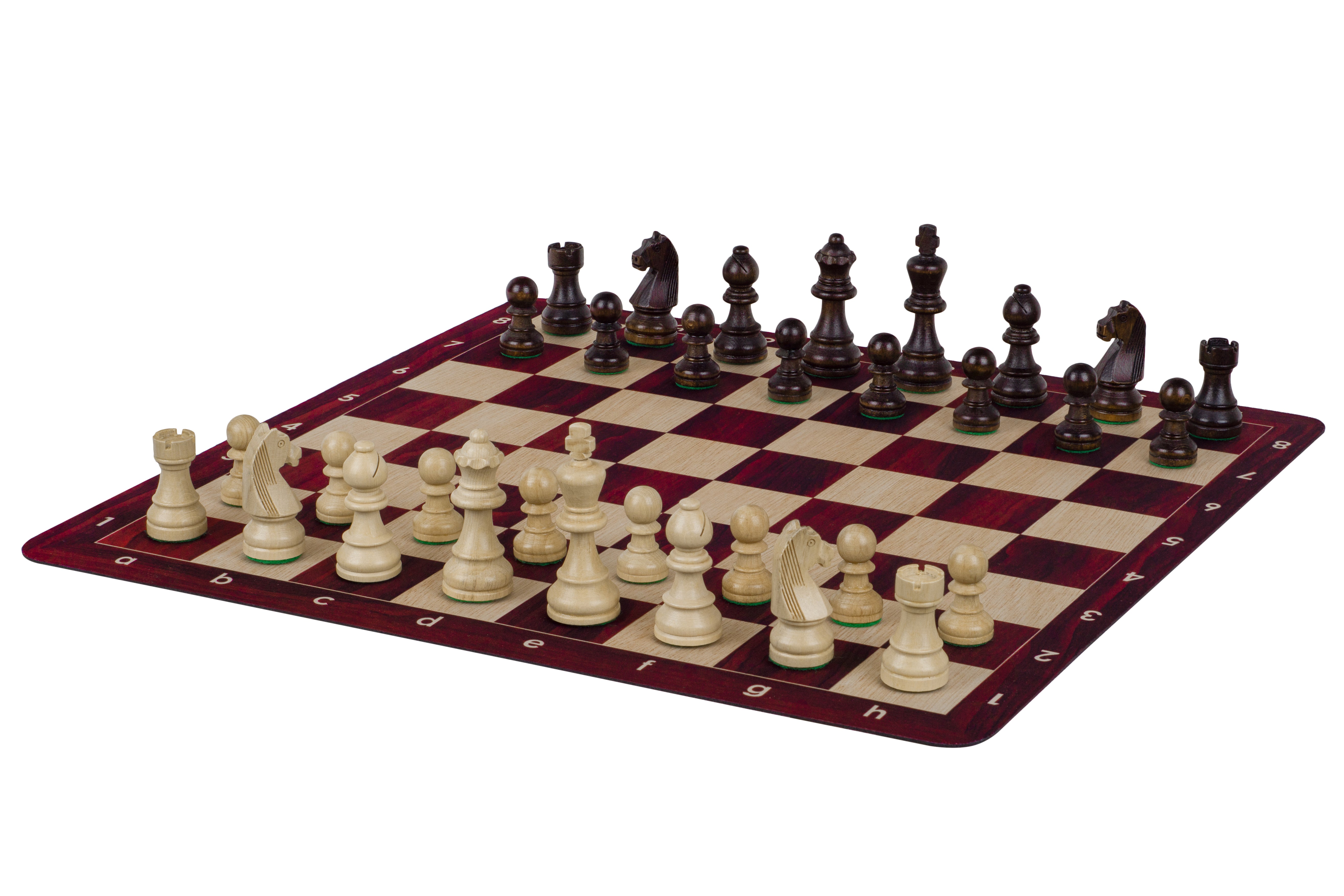 Échiquier roulable vinyle antidérapant, imitation bois - échiquier de tournoi de taille 6 MAHOGANY - Échiquier roulable vinyle antidérapant, imitation bois - échiquier de tournoi de taille 6 MAHOGANY
