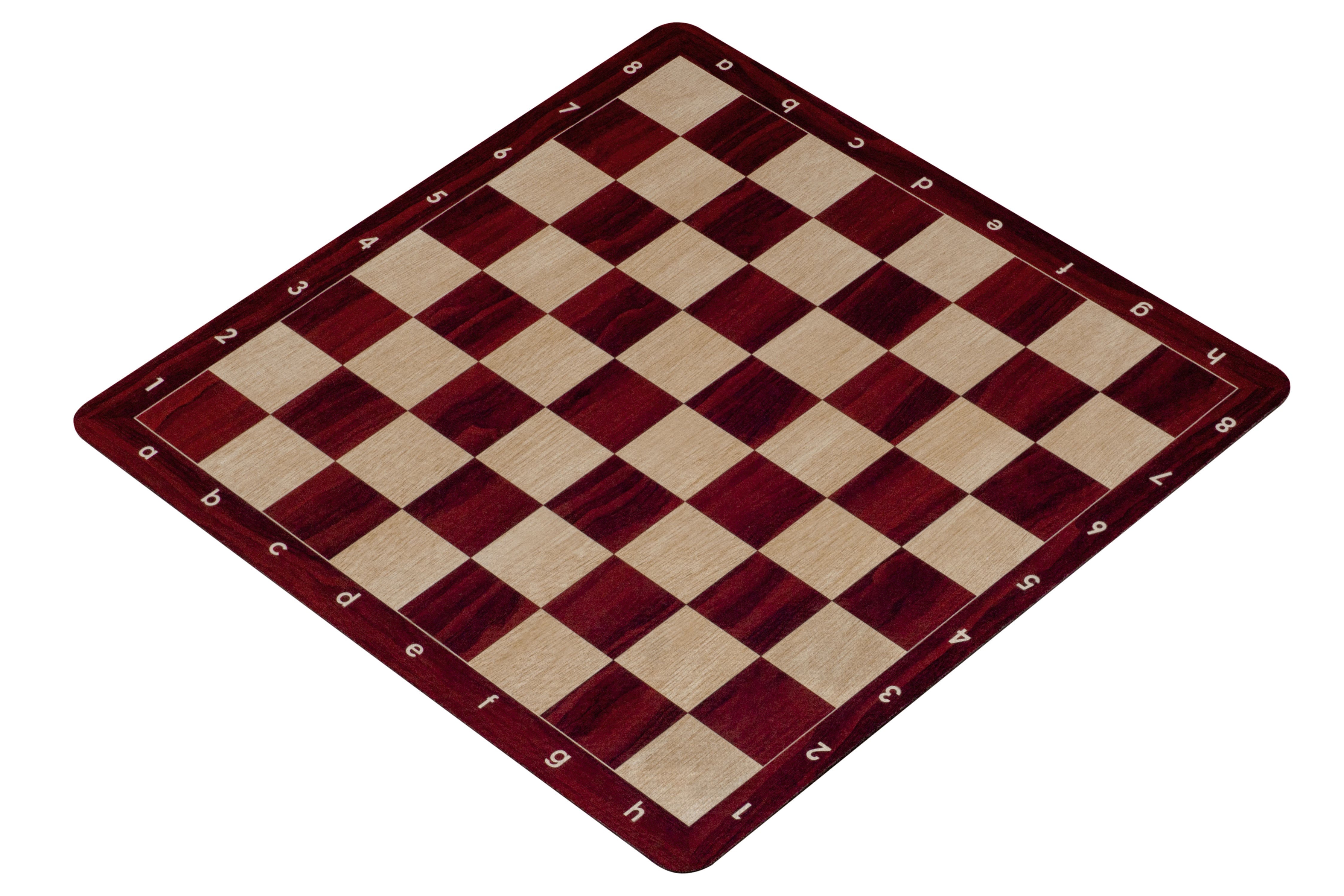 Échiquier roulable vinyle antidérapant, imitation bois - échiquier de tournoi de taille 6 MAHOGANY - Échiquier roulable vinyle antidérapant, imitation bois - échiquier de tournoi de taille 6 MAHOGANY