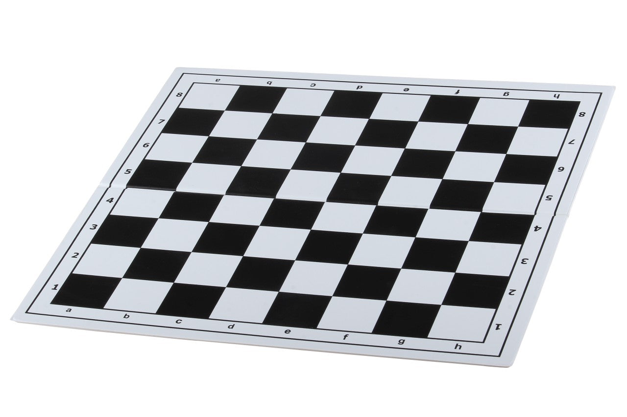 Échiquier plastique pliant en 2, noir et blanc - échiquier de tournoi de 36x36cm - Échiquier plastique pliant en 2, noir et blanc - échiquier de tournoi de 36x36cm
