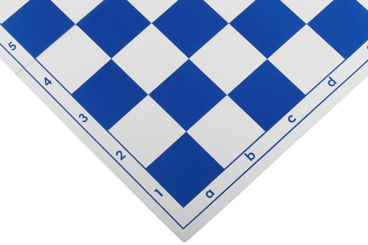 Échiquier plastique pliant en 2, bleu et blanc - échiquier de tournoi de taille 4+ - Échiquier plastique pliant en 2, bleu et blanc - échiquier de tournoi de taille 4+