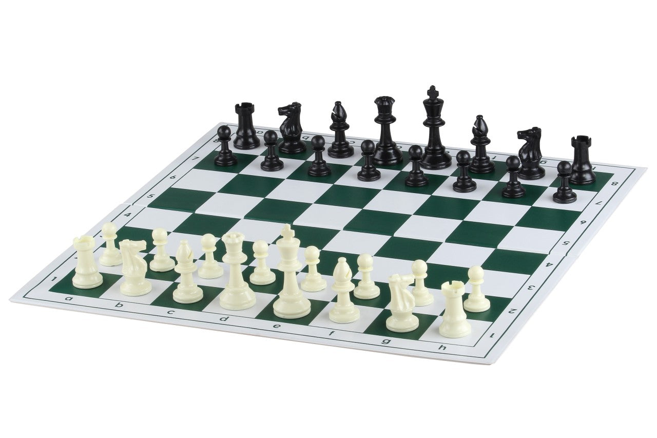Échiquier plastique pliant en 2, vert et blanc - échiquier de tournoi de taille 6 - Échiquier plastique pliant en 2, vert et blanc - échiquier de tournoi de taille 6