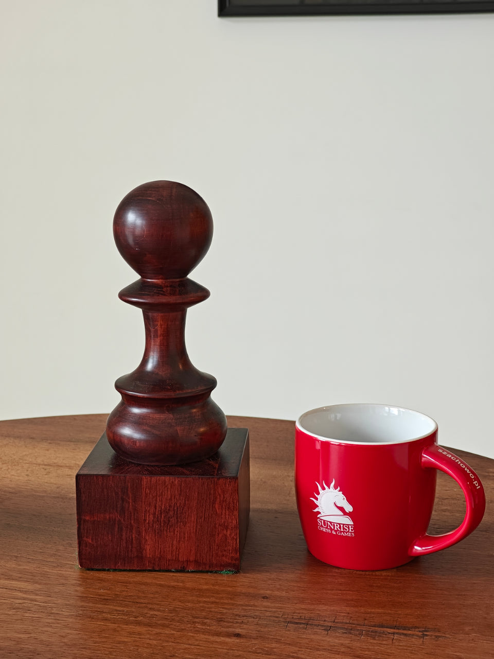 Trophée d'échecs - Pion noir en bois 25cm - Trophée d'échecs - Pion noir en bois 25cm