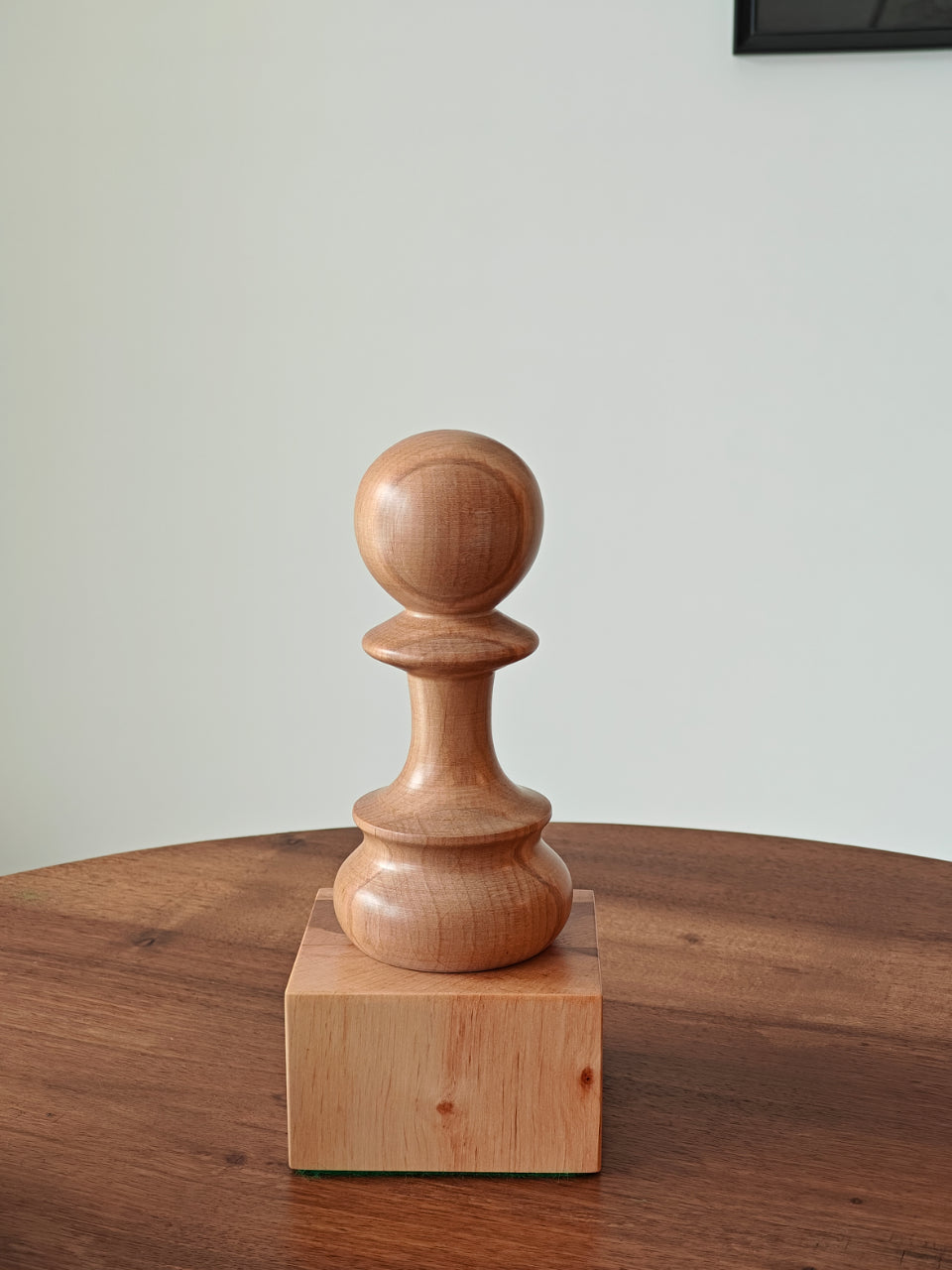 Trophée d'échecs - Pion blanc en bois 25cm - Trophée d'échecs - Pion blanc en bois 25cm